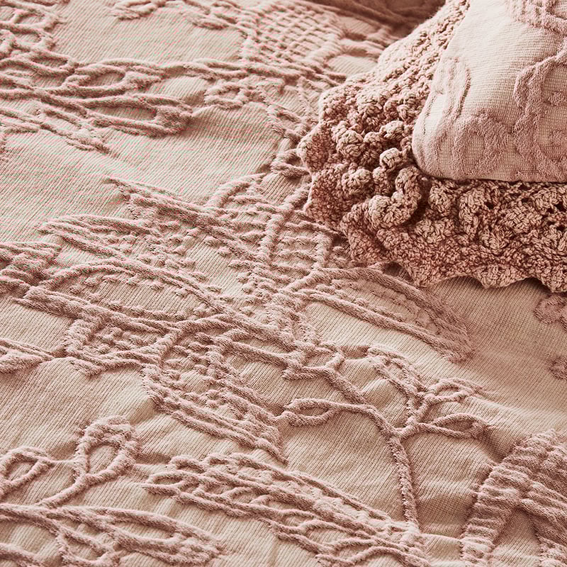 Giselle Matelasse Blush Quilt Cover Separates