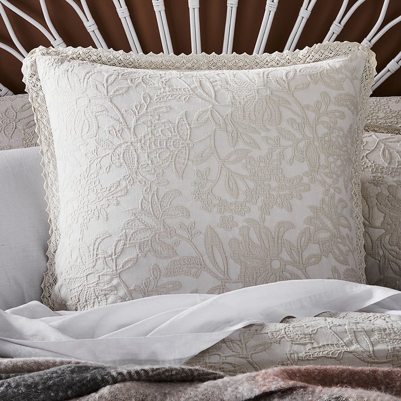 Giselle Matelasse Ivory Quilt Cover Separates
