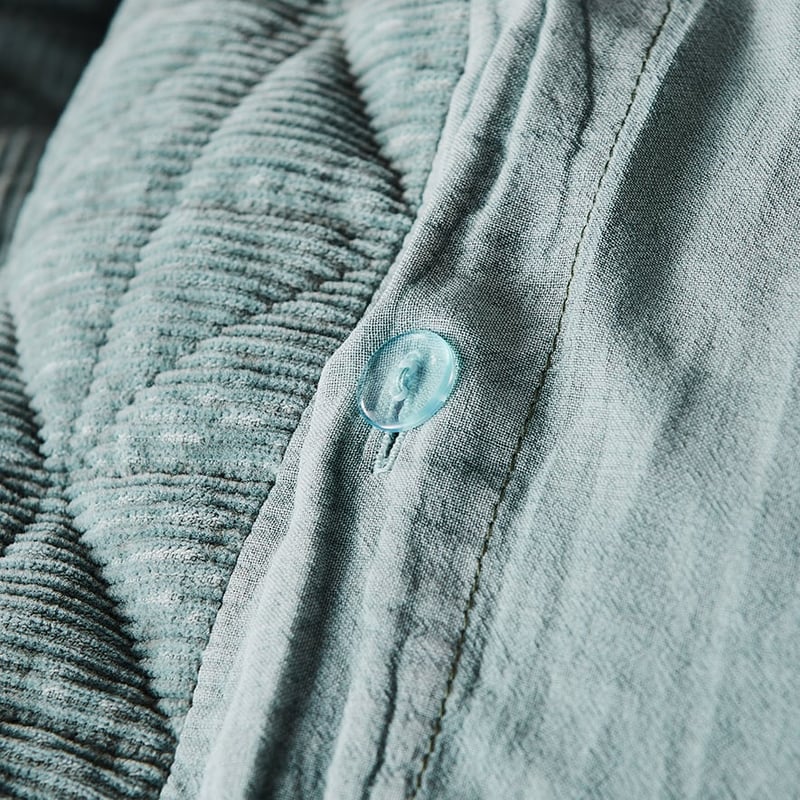 Vintage Washed Corduroy Sage Quilted Quilt Cover Separates