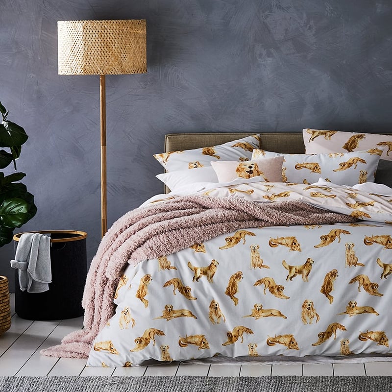 Sunny Queen Grey Quilt Cover Set + Separates
