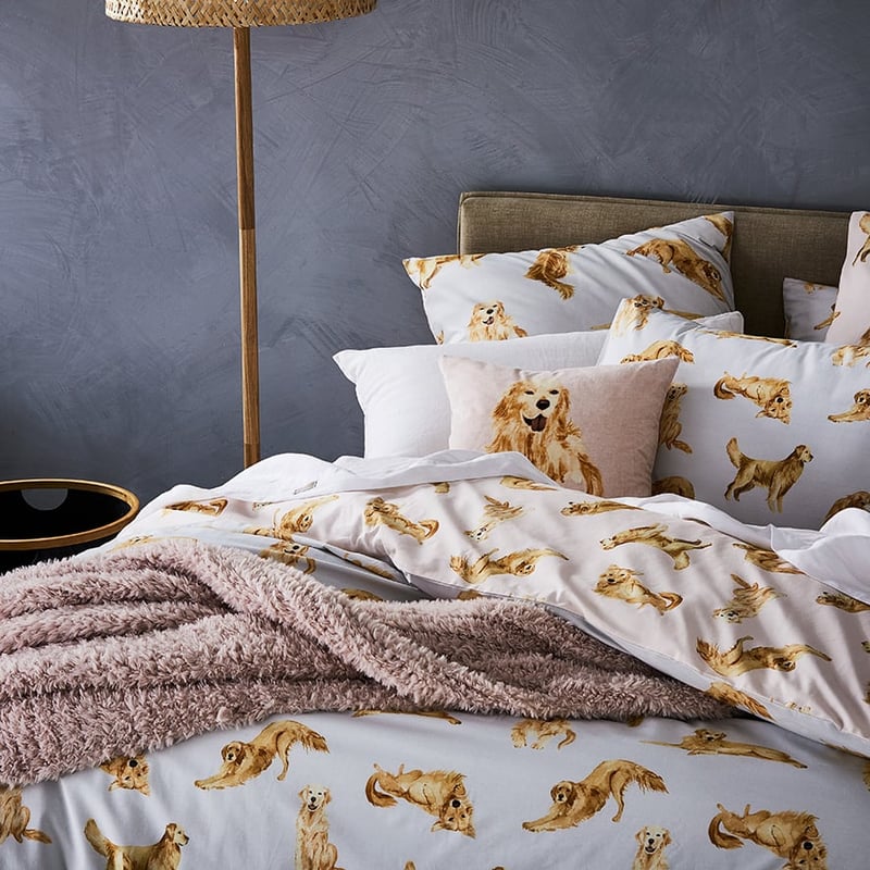 Sunny Queen Grey Quilt Cover Set + Separates