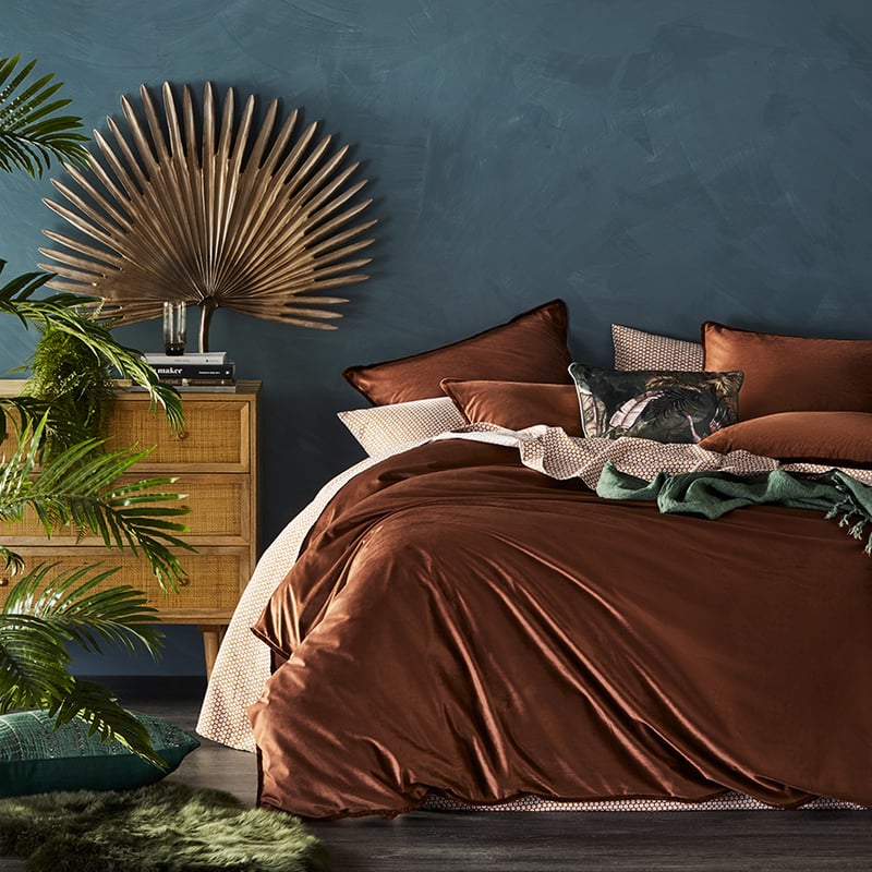 Columbia Fringe Velvet Queen Port Quilt Cover Separates