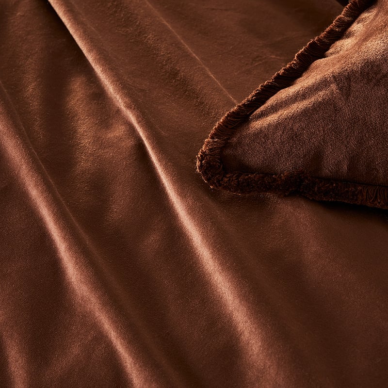 Columbia Fringe Velvet Queen Port Quilt Cover Separates