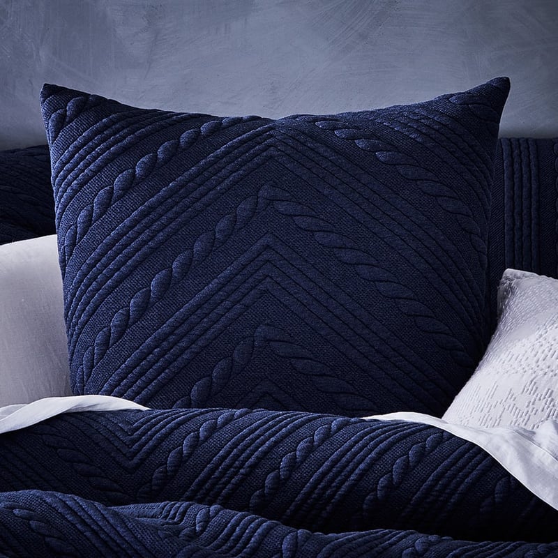 Maize Jersey Queen Navy Quilted Quilt Cover Separates