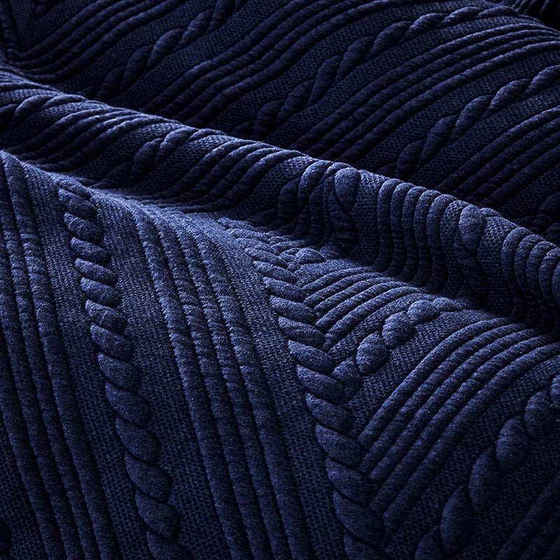 Maize Jersey Queen Navy Quilted Quilt Cover Separates