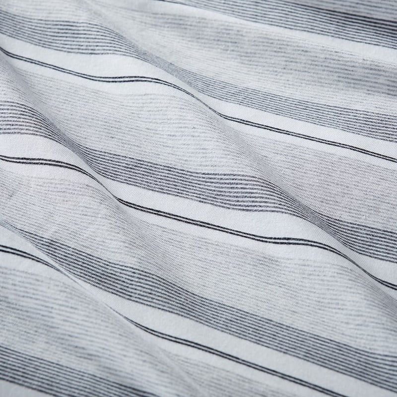 Bamboo Cotton Jersey Grey Stripe Quilt Cover Separates