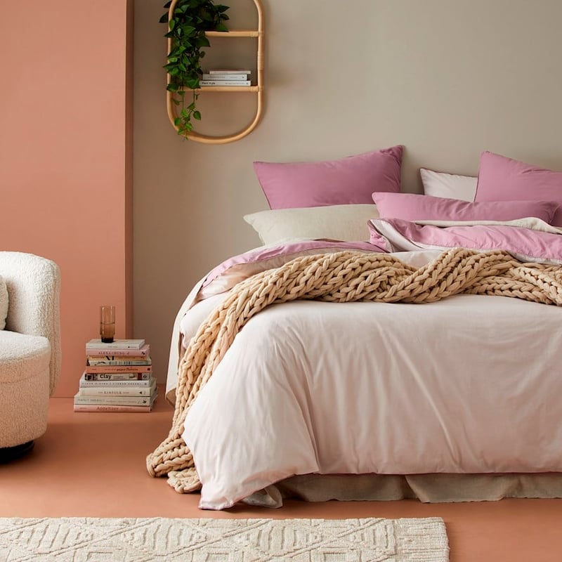 Two Toned Stonewashed Amethyst Quilt Cover Set + Separates