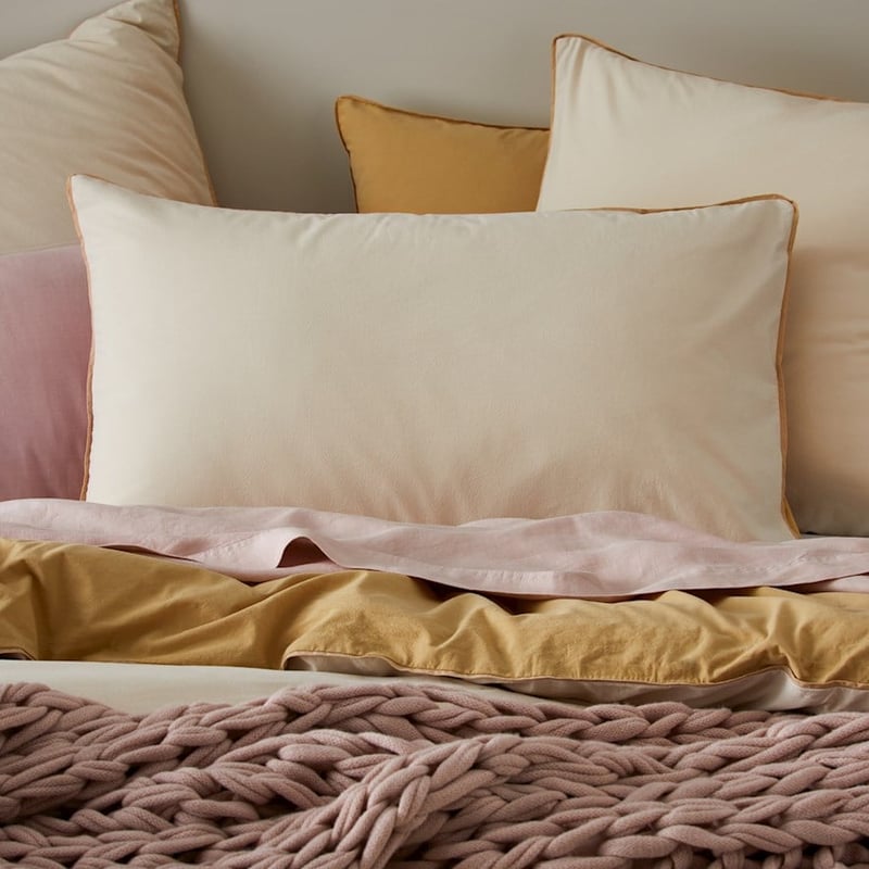 Two Toned Stonewashed Cashew Quilt Cover Set + Separates