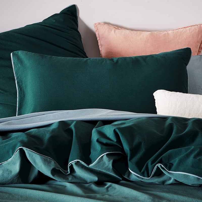 Two Toned Stonewashed Ocean Quilt Cover Set + Separates