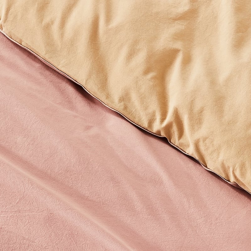 Two Toned Stonewashed Peach Quilt Cover Set + Separates