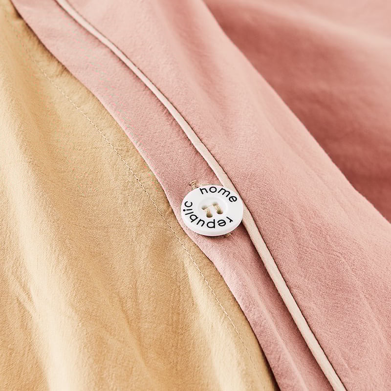 Two Toned Stonewashed Peach Quilt Cover Set + Separates