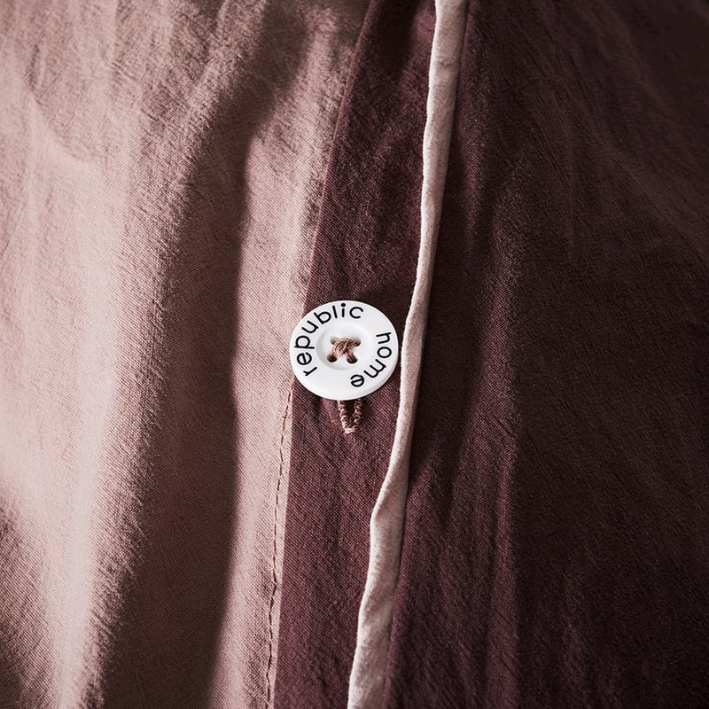 Two Toned Stonewashed Plum Quilt Cover Set + Separates