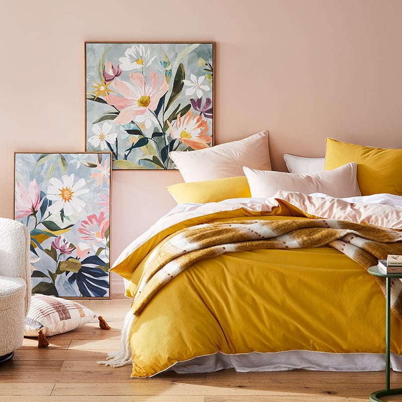 Two Toned Stonewashed Rose Quilt Cover Set + Separates