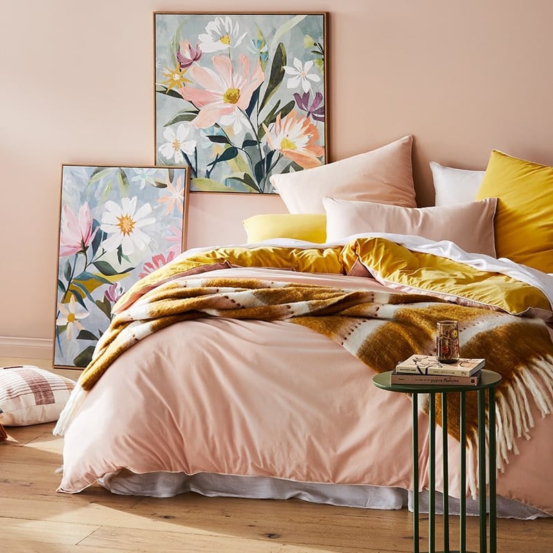 Two Toned Stonewashed Rose Quilt Cover Set + Separates