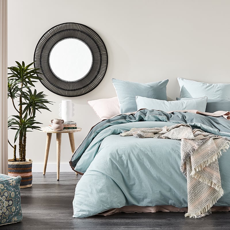 Two Toned Stonewashed Sage Quilt Cover Set + Separates