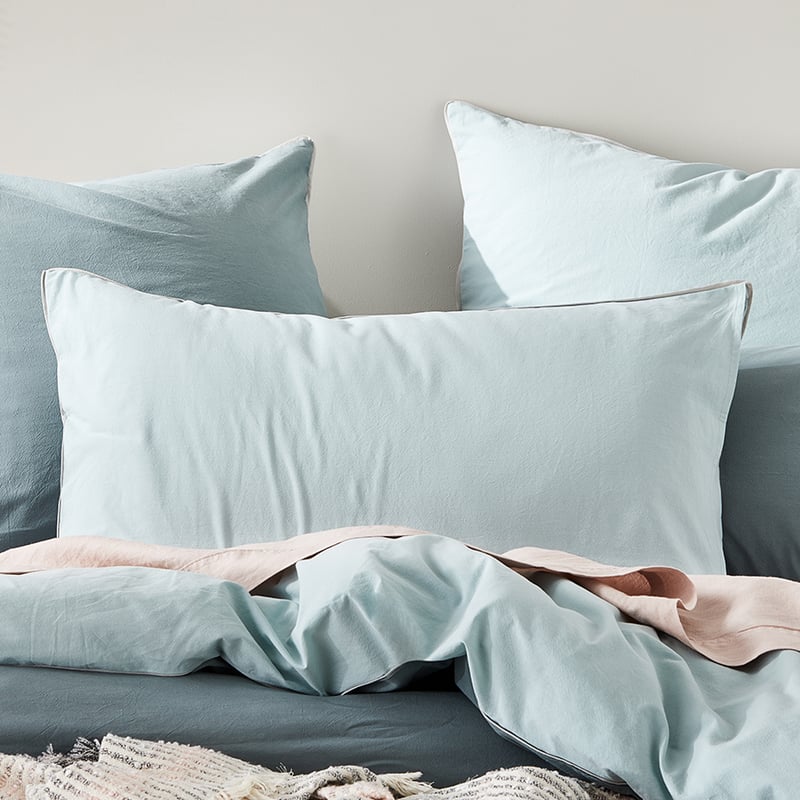 Two Toned Stonewashed Sage Quilt Cover Set + Separates