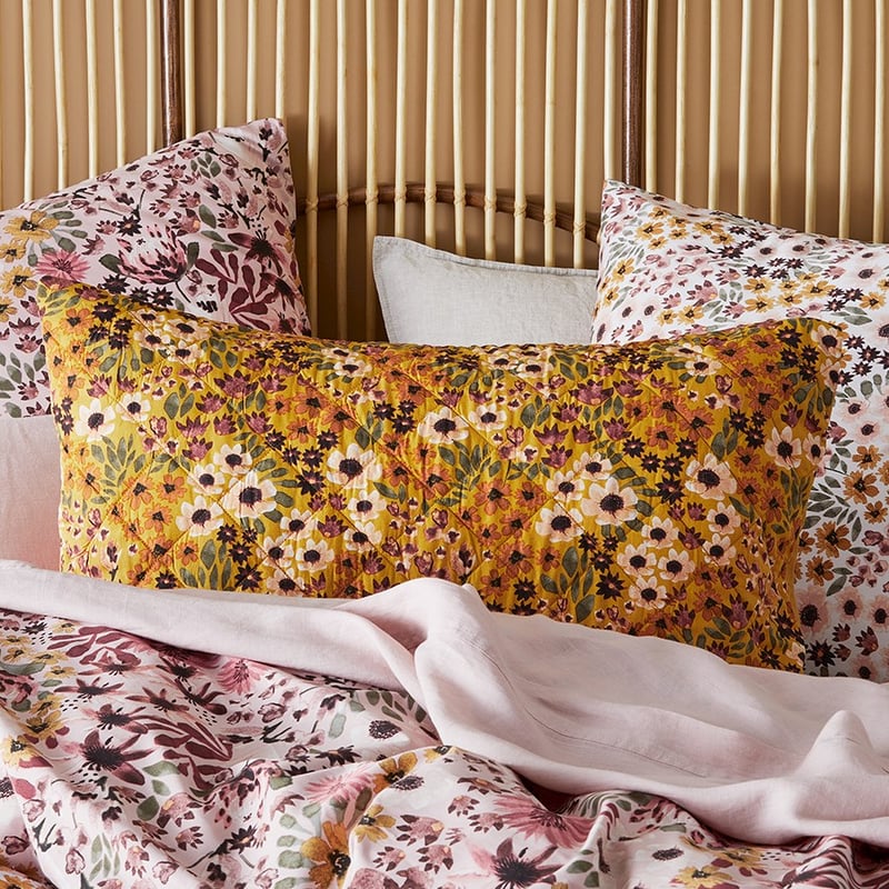 Jessie Bamboo Cotton Mustard Coverlet Separates