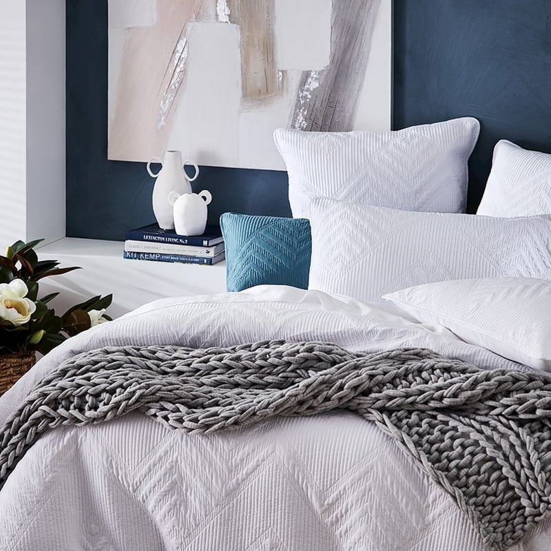 Virgo White Quilted Quilt Cover Separates