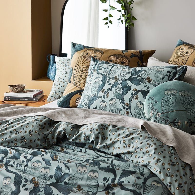 Lola Bamboo Cotton Twilight Quilt Cover Set + Separates