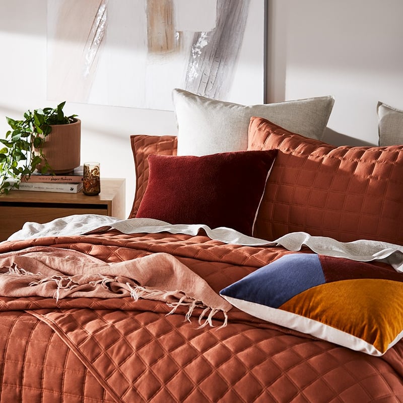Murphy Jersey Clay Quilted Coverlet Separates