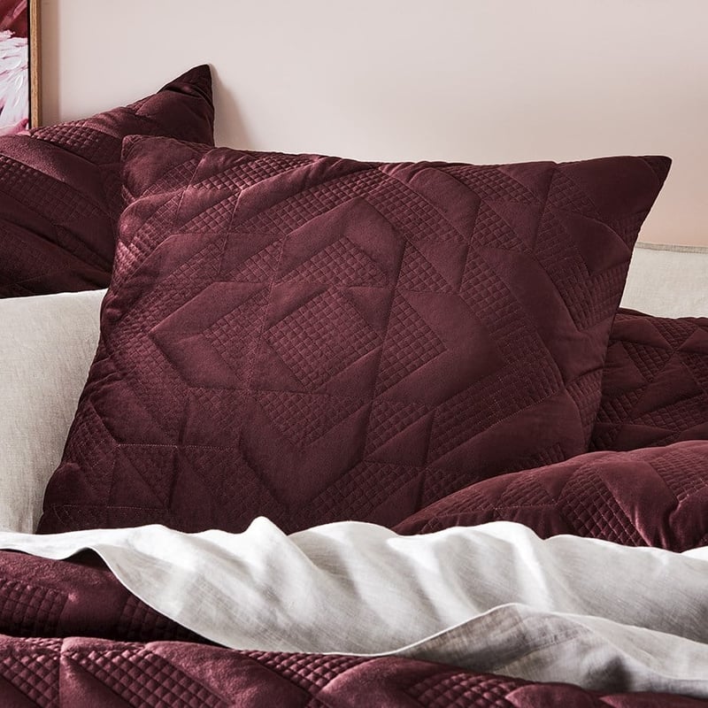 Gemini Velvet Plum Quilted Quilt Cover Separates