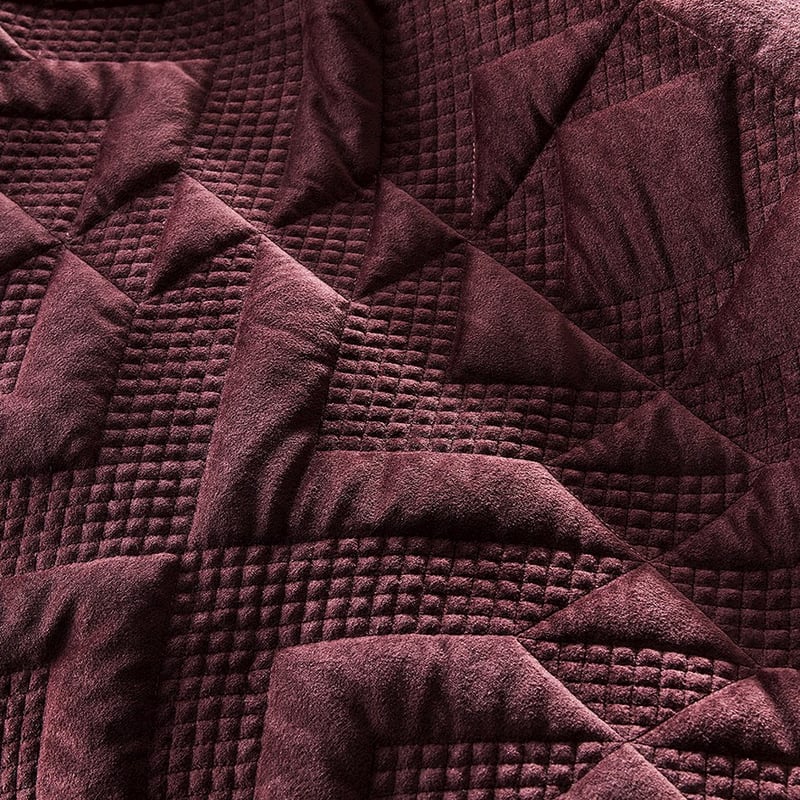 Gemini Velvet Plum Quilted Quilt Cover Separates