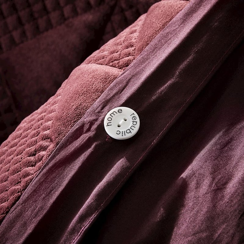 Gemini Velvet Plum Quilted Quilt Cover Separates