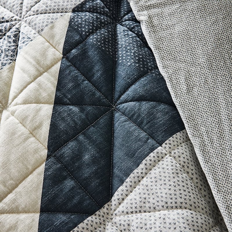 Helsinki Queen Blue Quilted Quilt Cover Separates