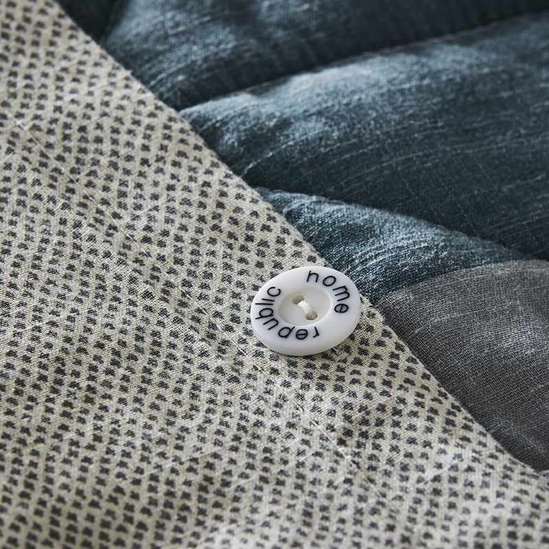 Helsinki Queen Blue Quilted Quilt Cover Separates
