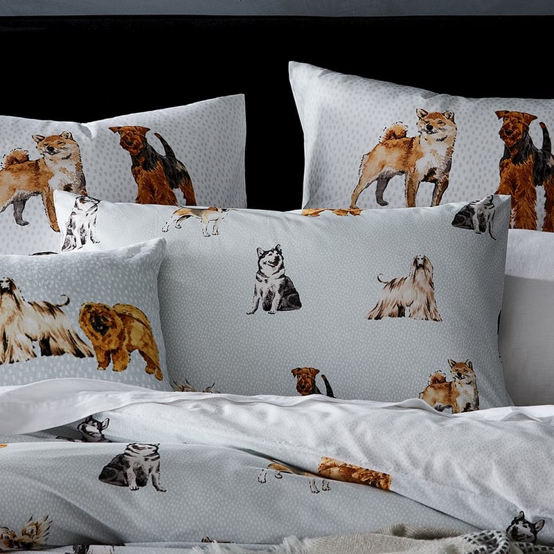 Dog Days Mist Quilt Cover Set + Separates