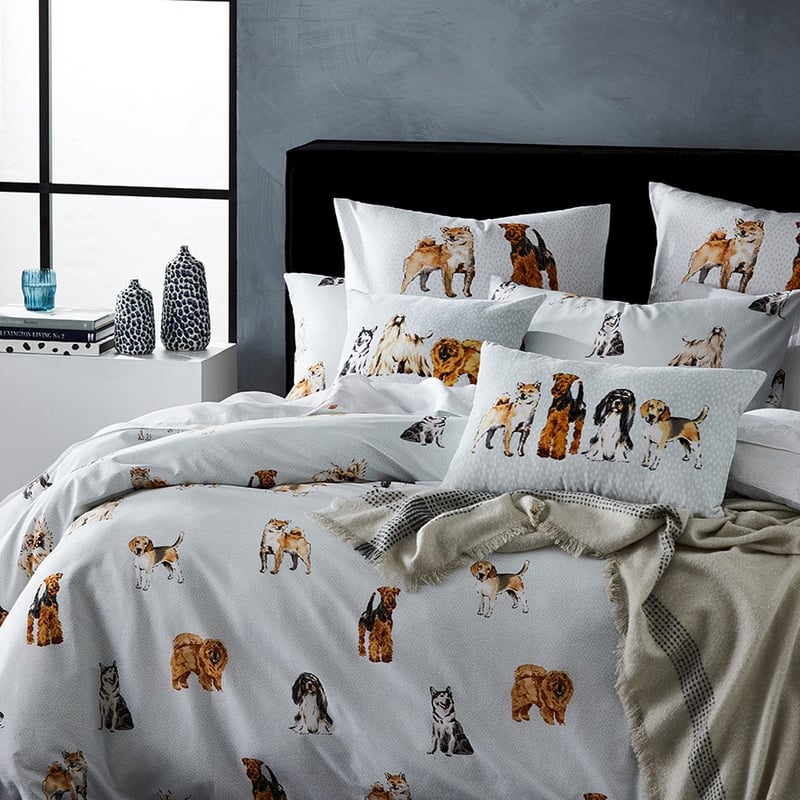 Dog Days Mist Quilt Cover Set + Separates