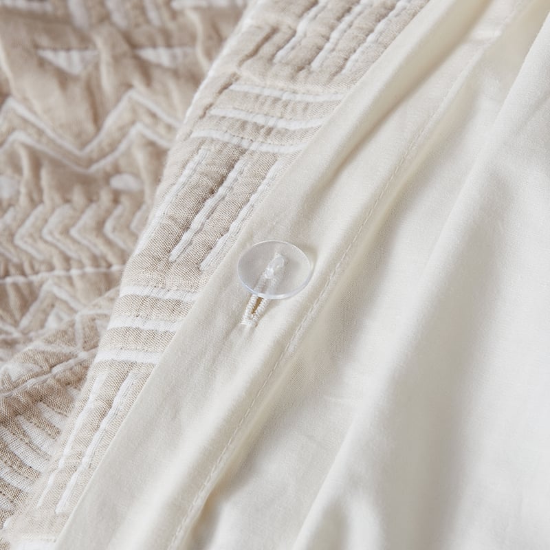 Tribal Matelasse Natural Quilt Cover Separates