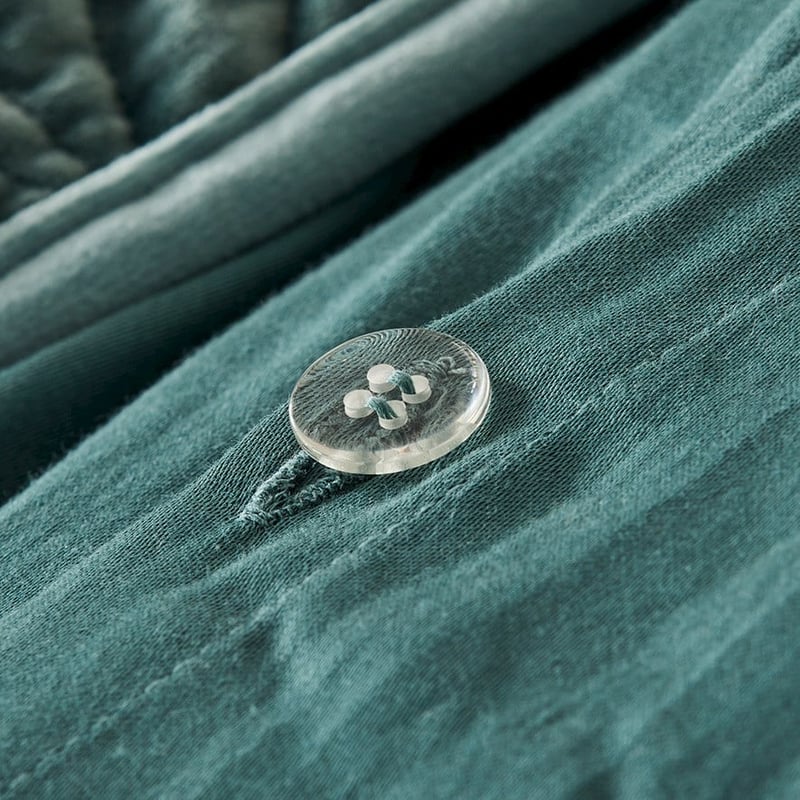 Elm Velvet Silver Leaf Quilted Quilt Cover Separates