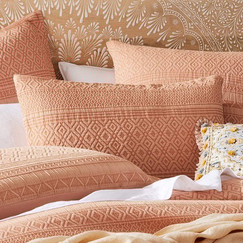 Arti Matelasse Dusty Coral Quilt Cover Separates