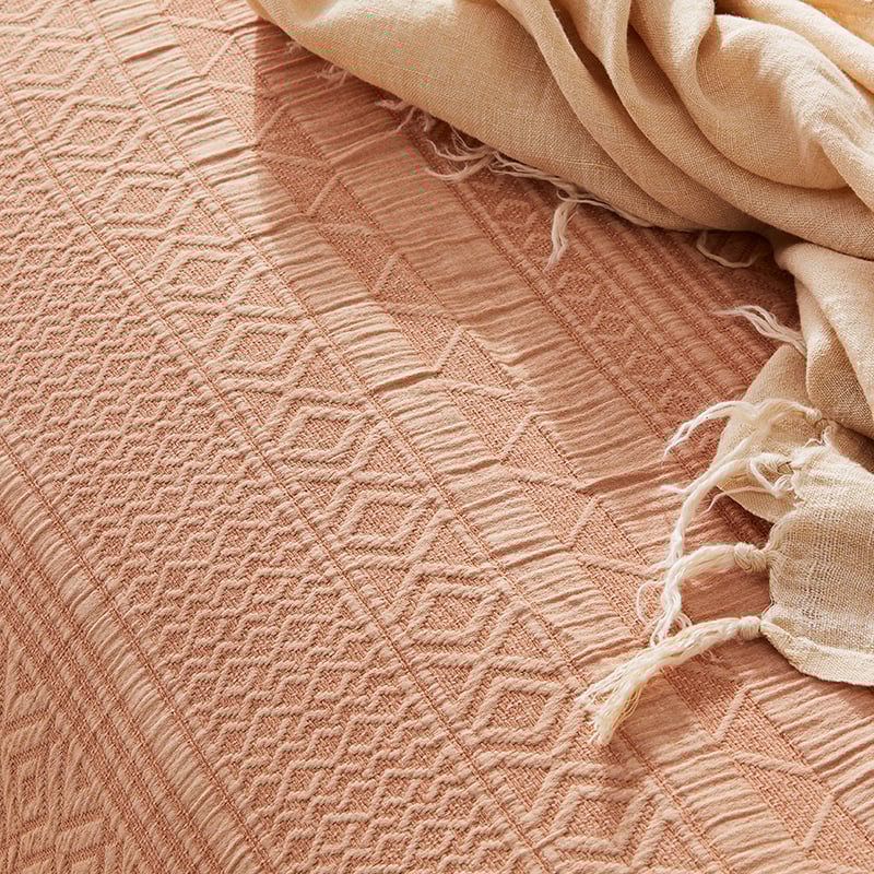 Arti Matelasse Dusty Coral Quilt Cover Separates