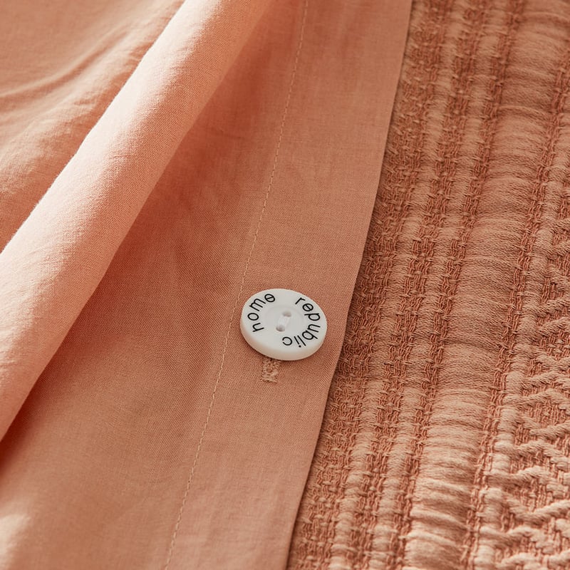Arti Matelasse Dusty Coral Quilt Cover Separates