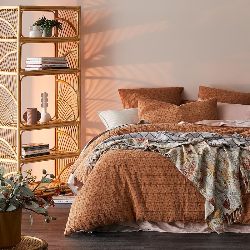 Jester Matelasse Clay Quilt Cover Separates