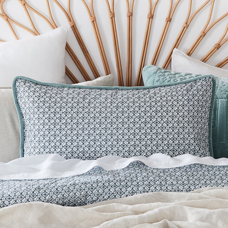 Connie Velvet Mint Quilted Coverlet Separates