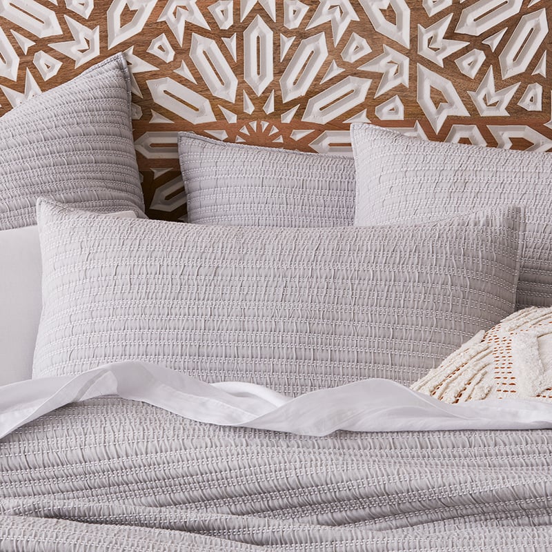 Hayman Soft Grey Quilted Quilt Cover Separates