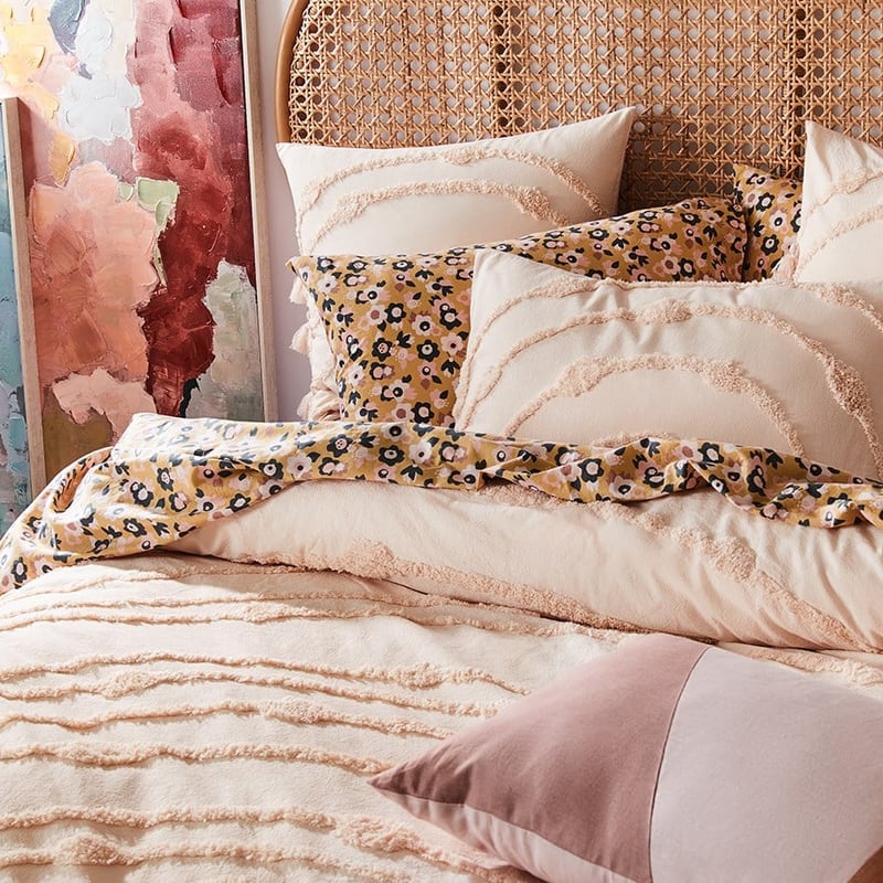 Sunrise Tufted Apricot Quilt Cover Separates