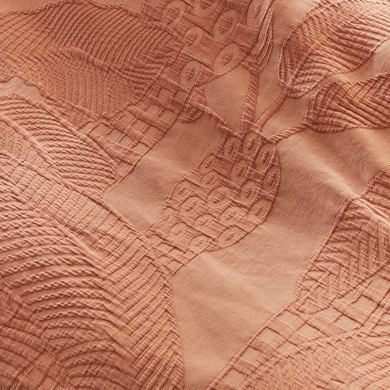 Jungle Palm Matelasse Soft Clay Quilt Cover Separates