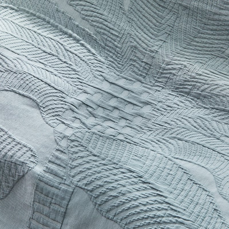 Jungle Palm Matelasse Soft Sage Quilt Cover Separates