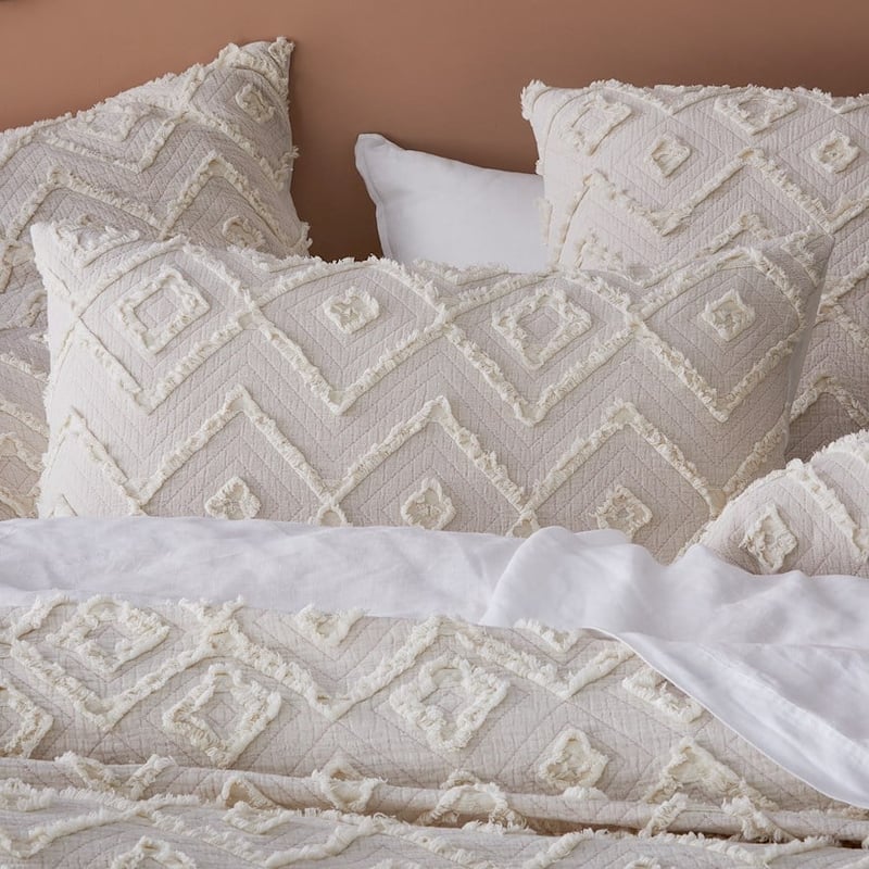 Caitlin Matelasse Misty Rose Quilt Cover + Pillowcases