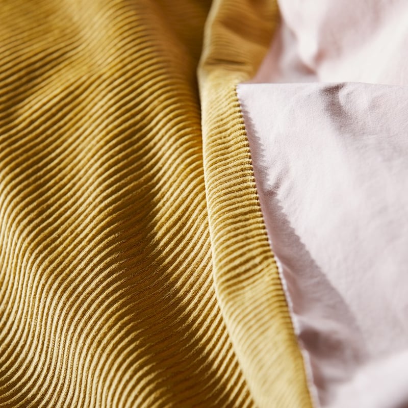 Piper Corduroy Mustard Quilt Cover + Pillowcases