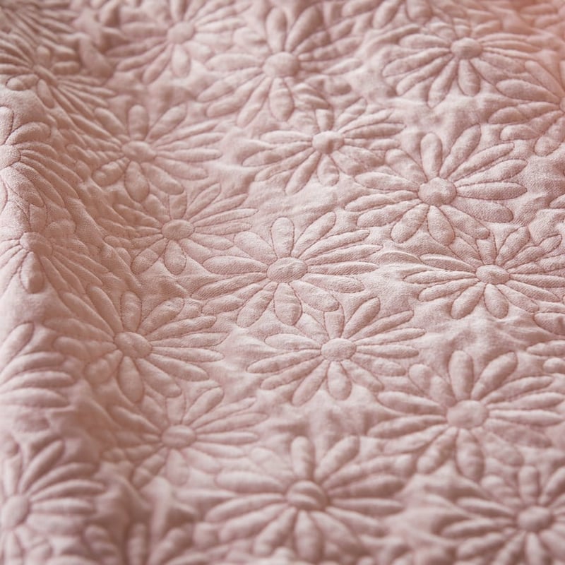 Evie Velvet Pink Quilted Quilt Cover + Pillowcases