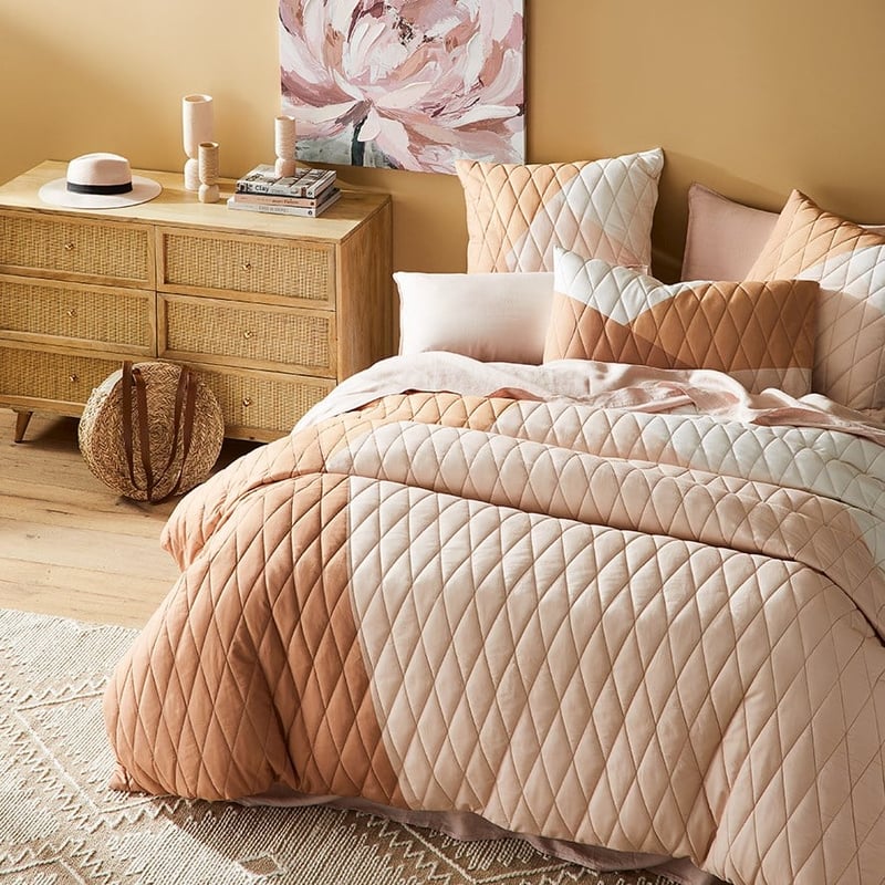 Quinn Multi Quilted Quilt Cover + Pillowcases