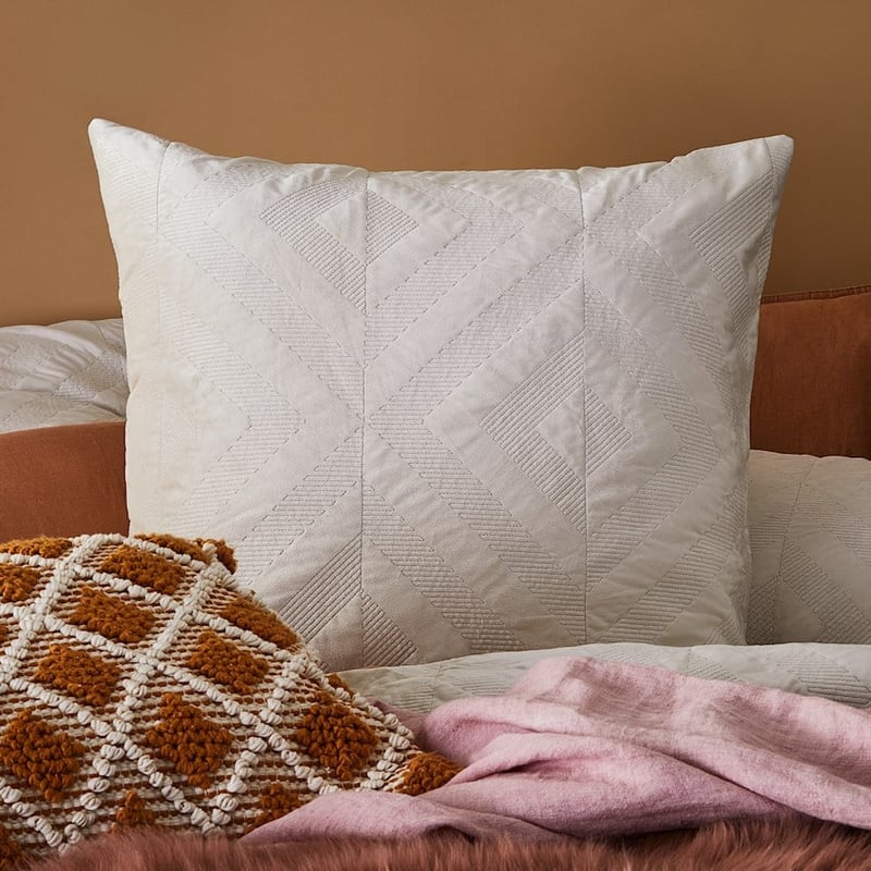 Electra Velvet Sand Quilted Quilt Cover + Pillowcases
