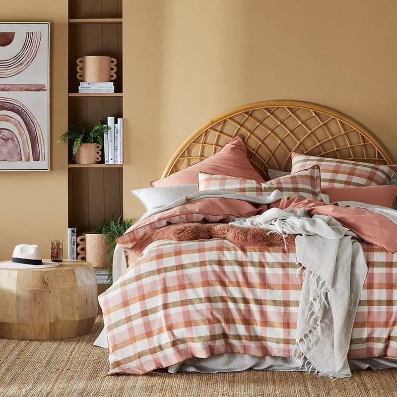 Vintage Washed Linen Misty Rose Quilt Cover Set + Separates