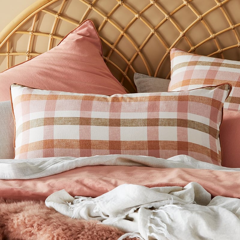 Vintage Washed Linen Misty Rose Quilt Cover Set + Separates