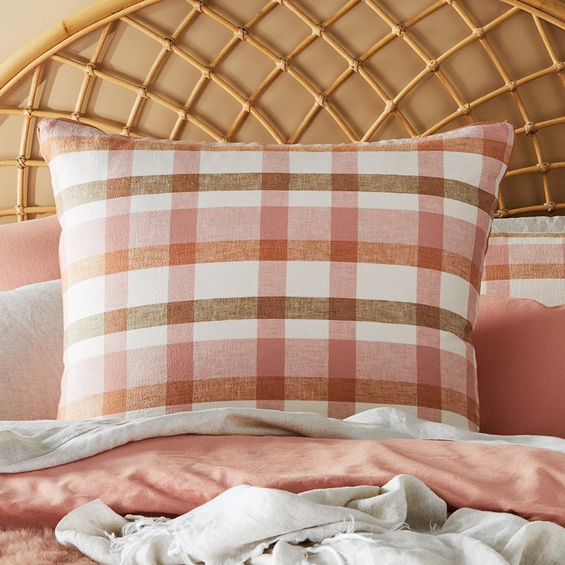 Vintage Washed Linen Misty Rose Quilt Cover Set + Separates